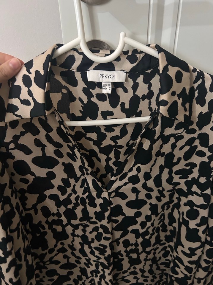 , Baskılı, Salaş Kadın Gömlek - Görsel 5