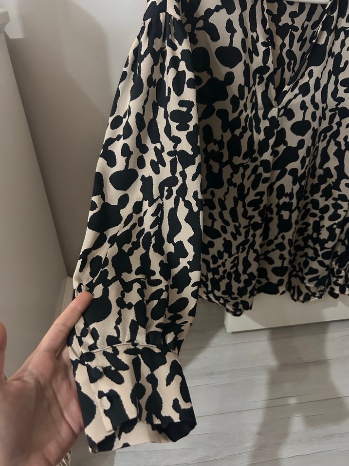 , Baskılı, Salaş Kadın Gömlek - Görsel 4