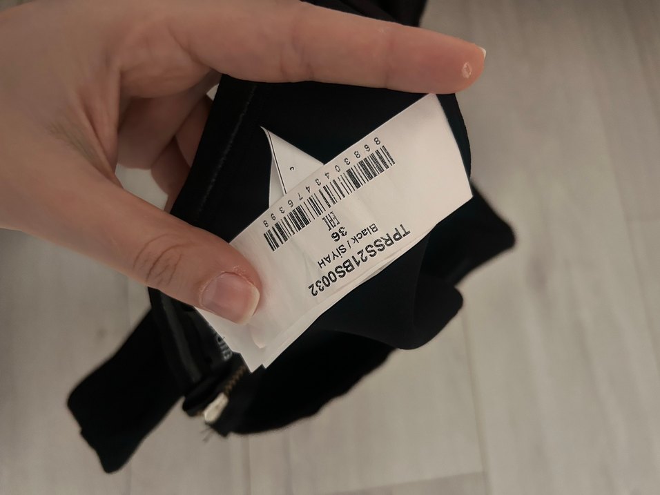 Siyah Drapeli Mini crop - Görsel 3