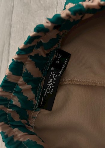 Yeşil Zebra Desenli Volanlı Mini Etek - Görsel 3