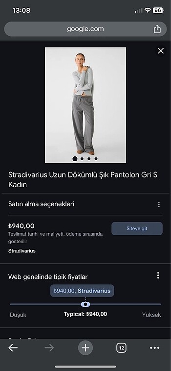 xs Beden stradivarius uzun dökümlü pantolon