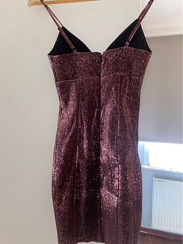 H&M h&m mini parlak elbise/gece elbisesi