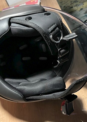 Gri Baskılı Kilitli Biker Motosiklet Kaskı - Görsel 5