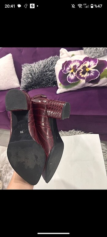 37 Beden bordo Renk Bordo çizme çok şık