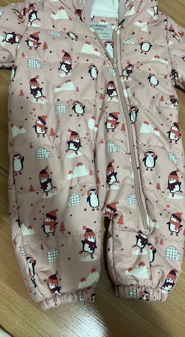 Kürklü Kapüşonlu Kız Bebek Tulumu - Görsel 3