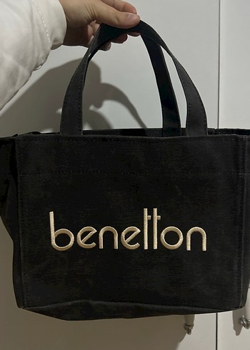 Benetton Antrasit Tote Bag