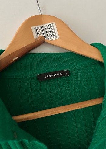 Yeşil Pilili Uzun Kollu Kadın Kazak - Görsel 2