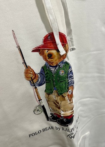 Beyaz Polo Bear Baskılı Sweatshirt - Görsel 2