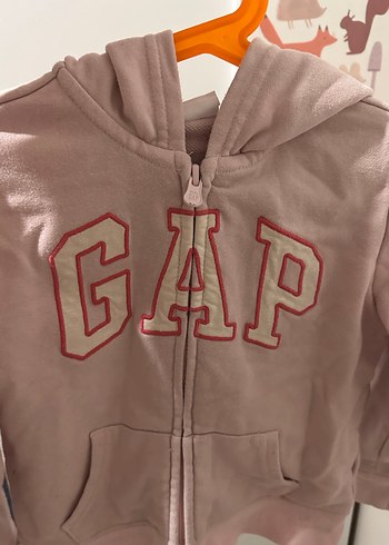 GAP KIZ ÇOCUK PEMBE KAPŞONLU SWEATSHIRT - Görsel 2