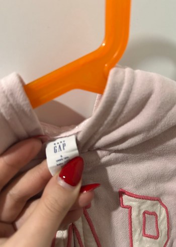 GAP KIZ ÇOCUK PEMBE KAPŞONLU SWEATSHIRT - Görsel 3
