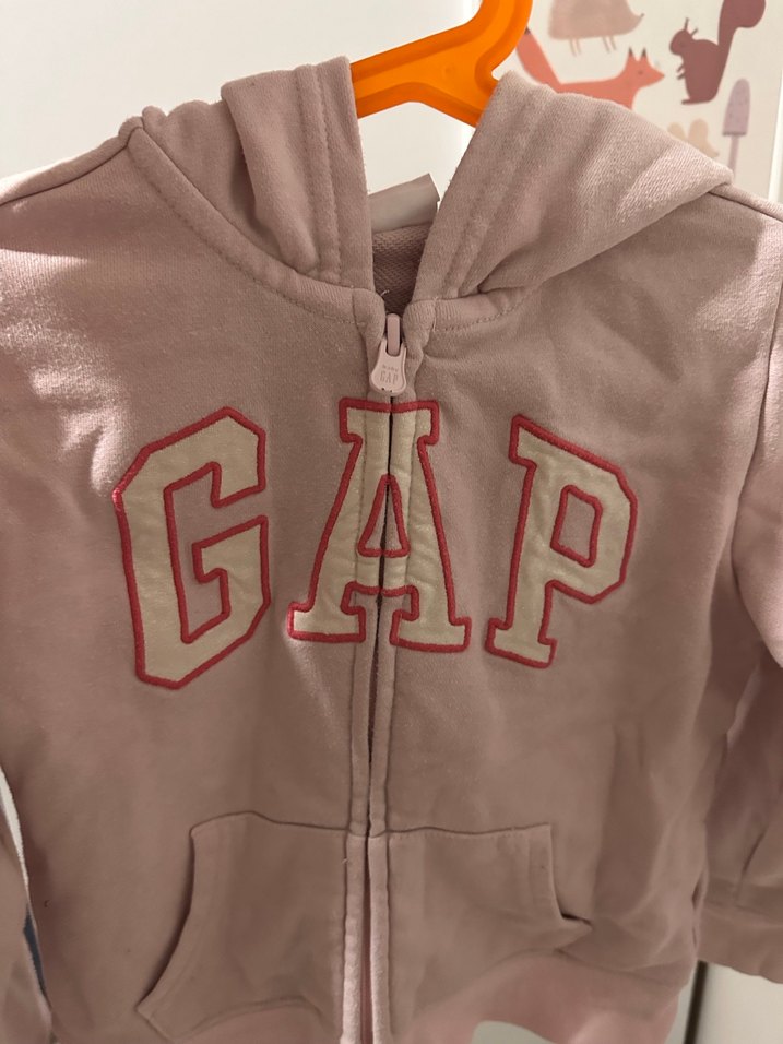 GAP KIZ ÇOCUK PEMBE KAPŞONLU SWEATSHIRT - Görsel 2