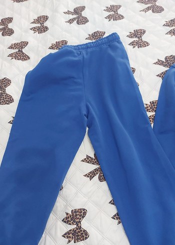 erkek çocuk  Mavi Kapüşonlu Mini Eşofman Takımı - Görsel 5