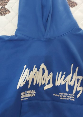 erkek çocuk  Mavi Kapüşonlu Mini Eşofman Takımı - Görsel 3