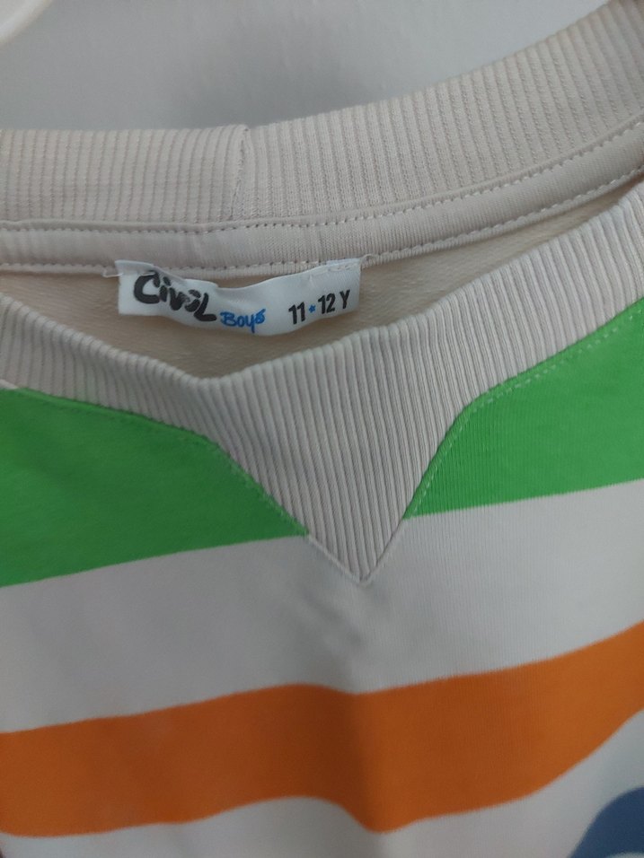 Çok Renkli Erkek Çocuk Örgü Sweatshirt - Görsel 3