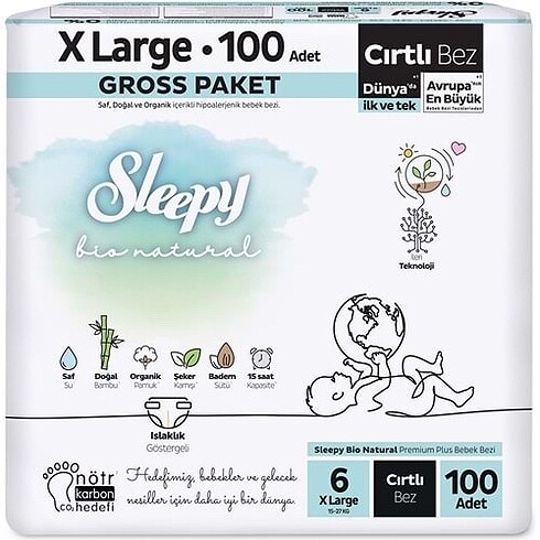Sleepy Bio Natural 6 100 adet