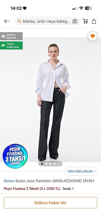 Zara Koton Simli Jean