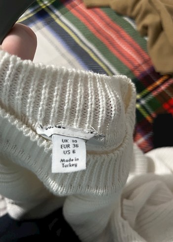 xxl Beden Beyaz Yüksek Yakalı Örgü Kol dekolteli Kadın Kazak