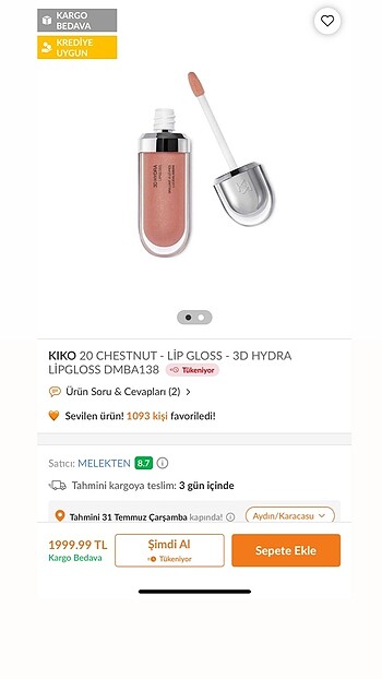 Kiko Kiko gloss(20)