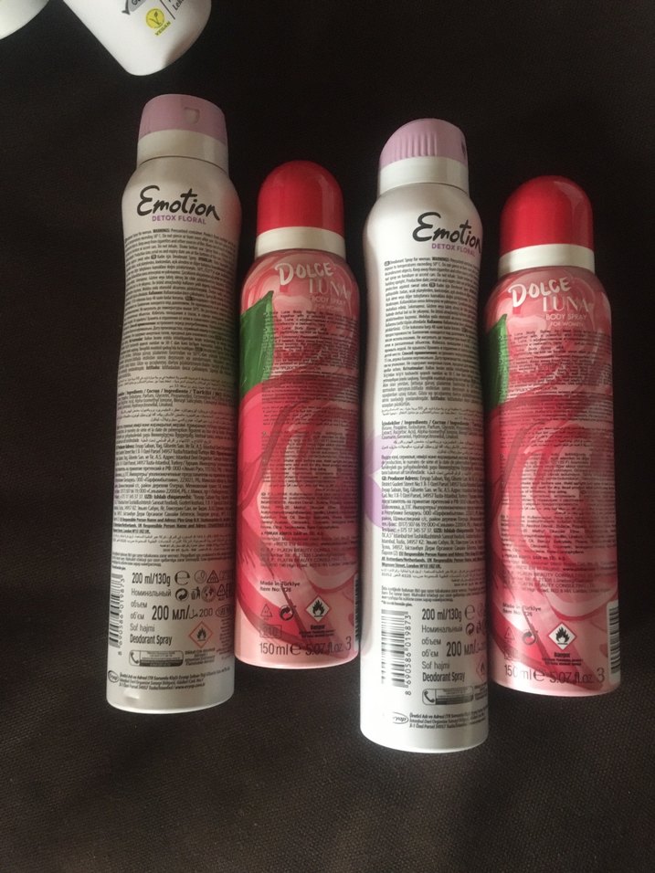 4 adet Emotion Detox Floral ve Dolce Luna Kadın Deodorant 2+2 - Görsel 2