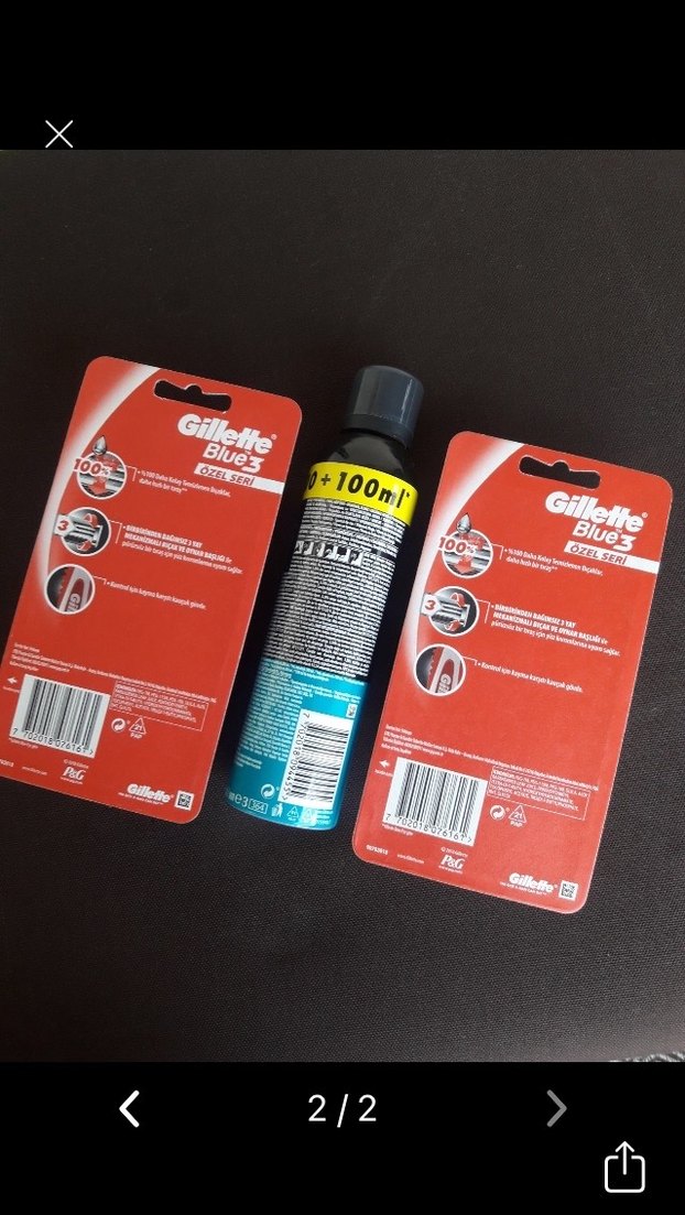 Gillette Blue3 Özel Seri Tıraş Bıçağı ve Köpük - Görsel 2