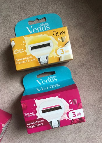 2 paket gillette venüs 5 bıçaklı yedek 3+3