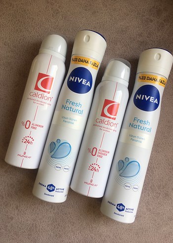 4 adet Nivea ve Caldion Kadın Deodorant Seti 2+2