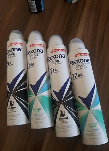 4 adet rexona deodorant büyük boy 200ml