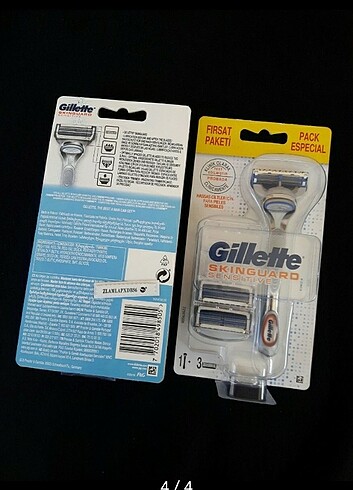 1 paket gillette traş makinesi 1+3