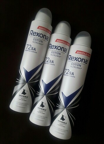 3 adet rexona deodorant büyük boy 200ml.