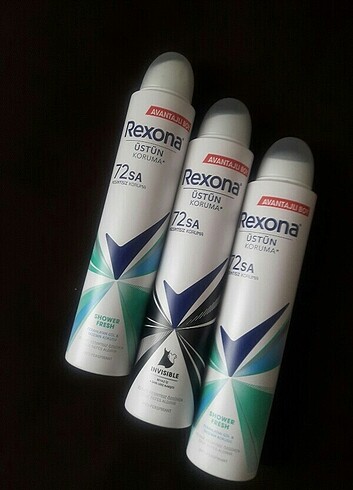 3 adet rexona deodorant büyük boy 200ml.