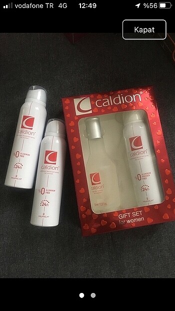 1 adet caldion parfüm kofre set 1+3