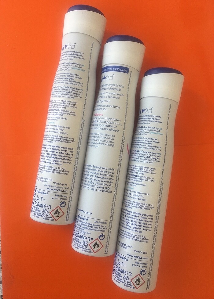 3 adet nivea deodorant büyük boy 200ml - Görsel 2