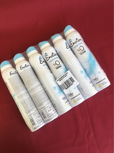 6 adet emotion deodorant büyük boy 200ml