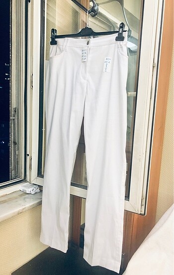 44 Beden SIFIR-BEYAZ JEAN-ÖMÜRLÜK KOT PANTALON