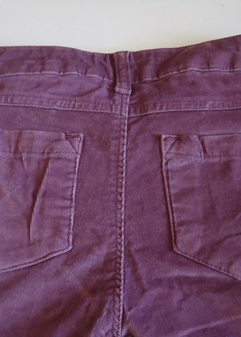 9 Yaş Beden bordo Renk LC Waikiki Kadife Pantolon Mor 9-10 Yaş
