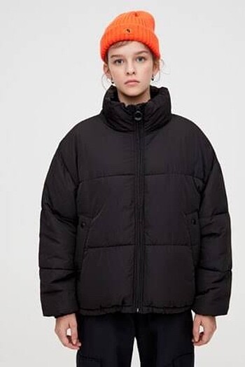 Pull and Bear Pull & bear dik yaka şişme mont