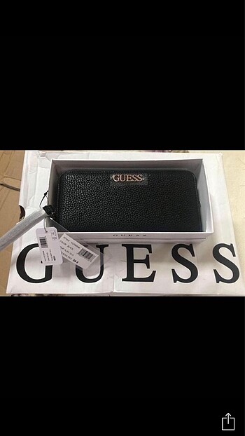 Guess deri siyah bayan cüzdan