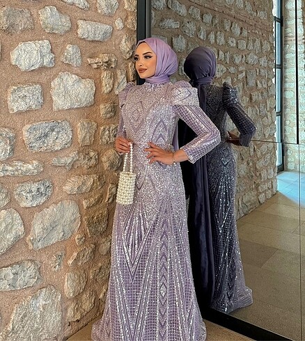 m Beden mor Renk Balık model trend abiye