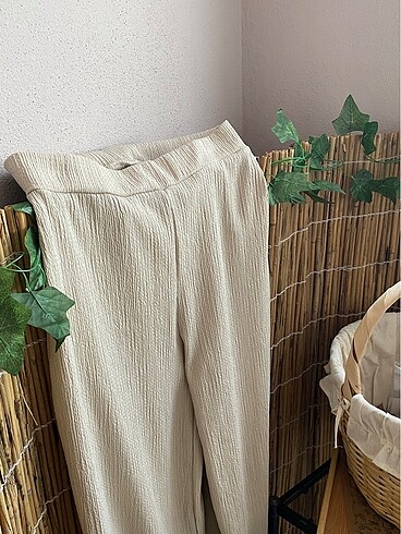 LC Waikiki Bej Yazlık Pantolon Geniş Paça