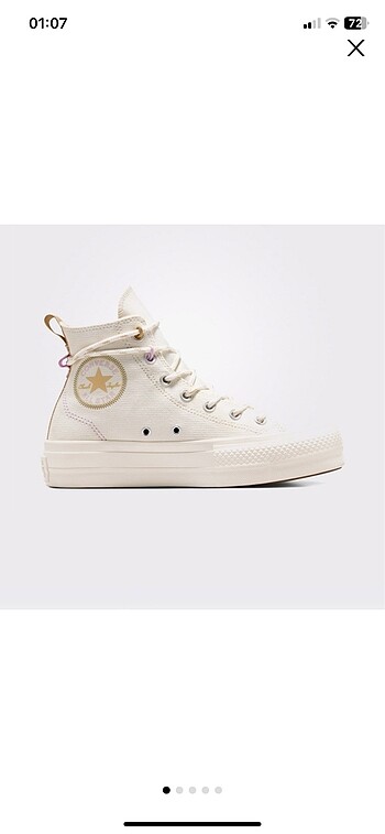 39 Beden ten rengi Renk krem converse