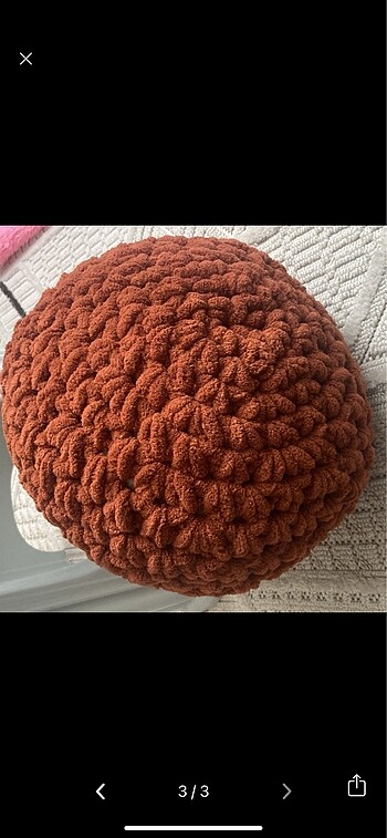  Beden Puffy kiremit top yastık kırlent