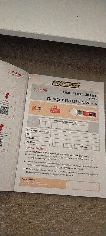 Palme enerji tyt türkçe branş denemesi