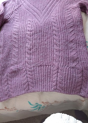 LCW,Mor Örgü Kadın Kazak, 38 bdn - Görsel 8