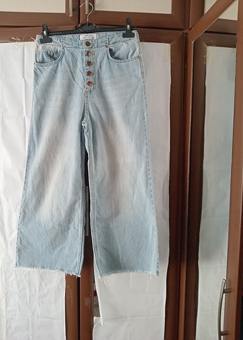 Dilvin, 36 bdn. Düğmeli Mavi  Kot Pantolon Kadın - Görsel 8