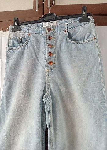 Dilvin, 36 bdn. Düğmeli Mavi  Kot Pantolon Kadın - Görsel 9