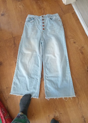 Dilvin, 36 bdn. Düğmeli Mavi  Kot Pantolon Kadın - Görsel 4