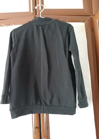 10-11 yaş fermuarlı Siyah Erkek Çocuk Sweatshirt - Görsel 2