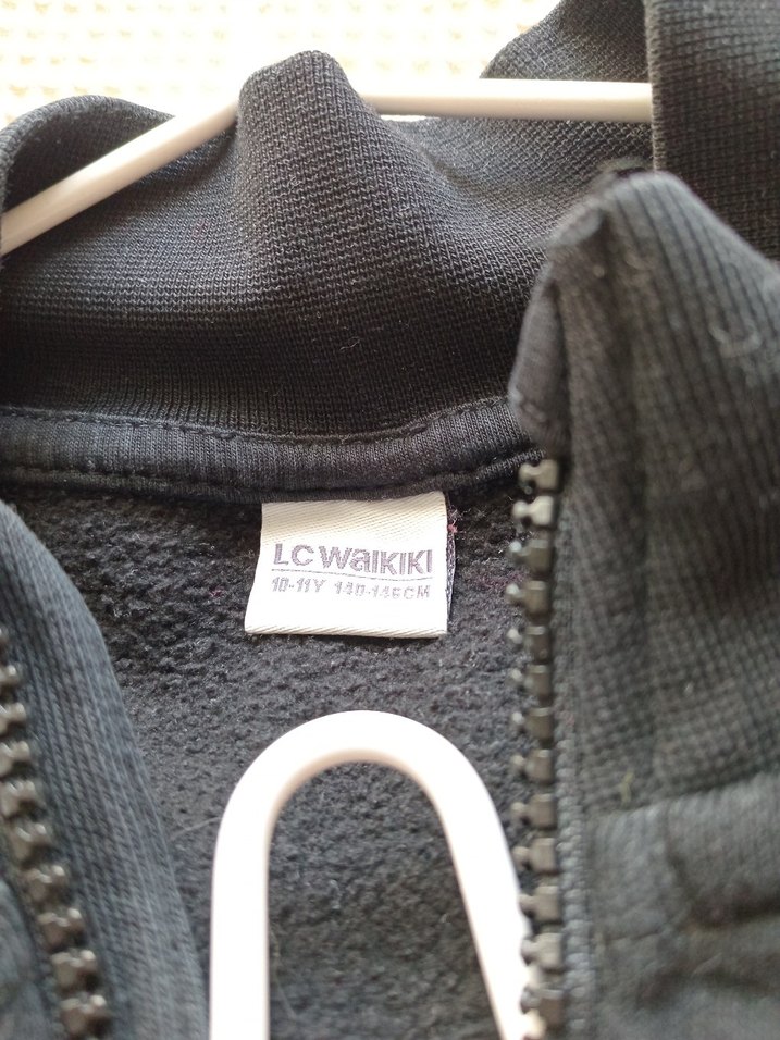 10-11 yaş fermuarlı Siyah Erkek Çocuk Sweatshirt - Görsel 4