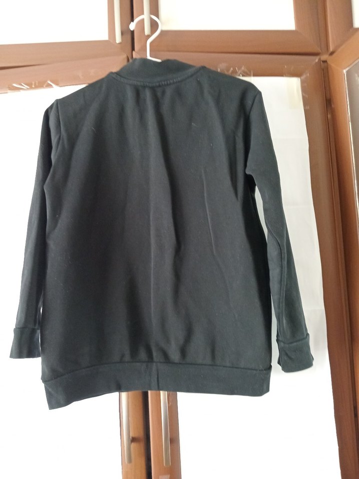 10-11 yaş fermuarlı Siyah Erkek Çocuk Sweatshirt - Görsel 2