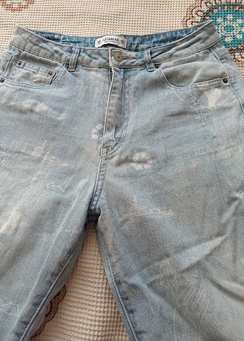 Mavi Loose Fit Midi Kadın Kot Pantolon - Görsel 7